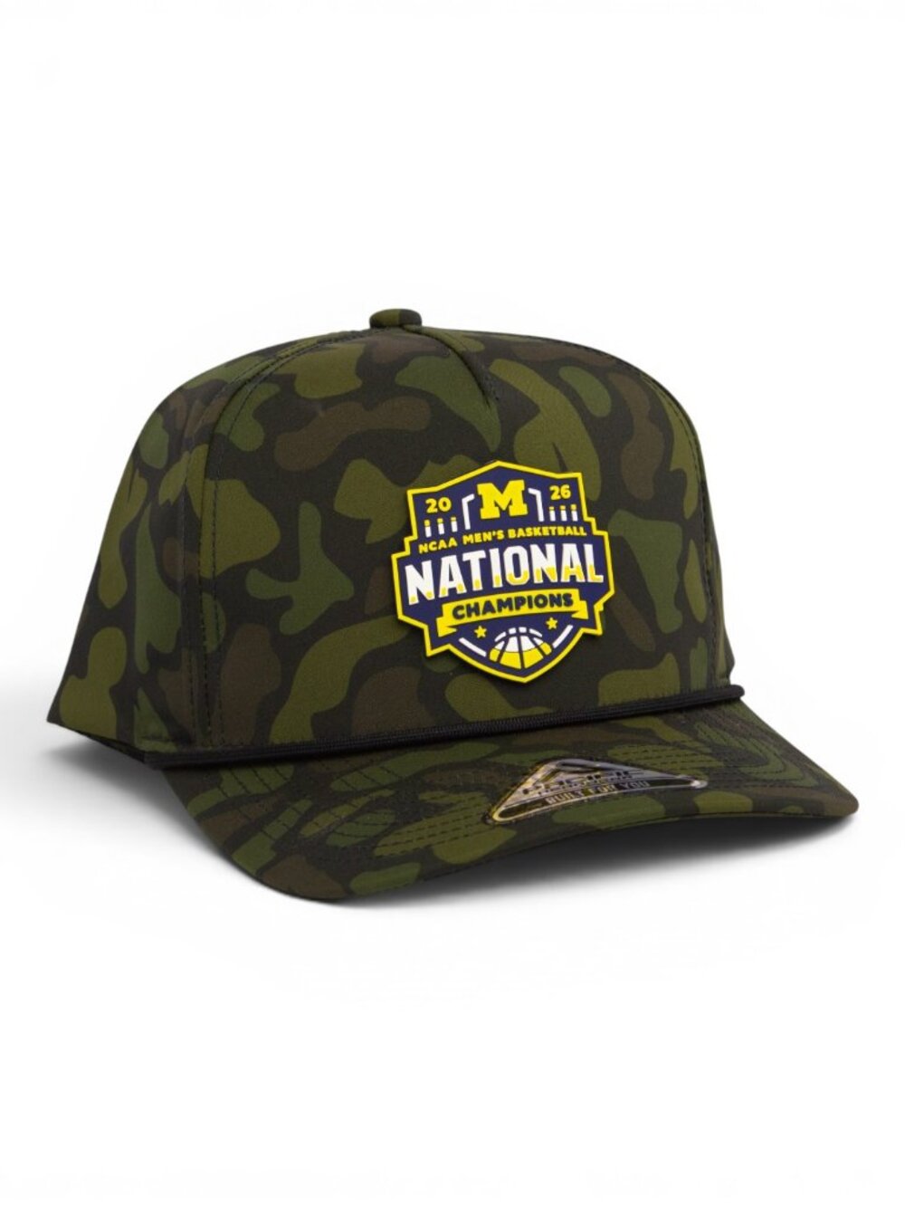 Michigan Wolverines 2026 Basketball National Champions 3D Duck Camo Rope Hat
